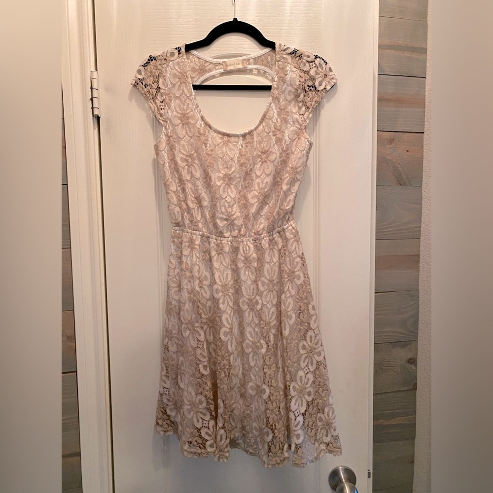 Altar’d state beautiful cream lace dress
